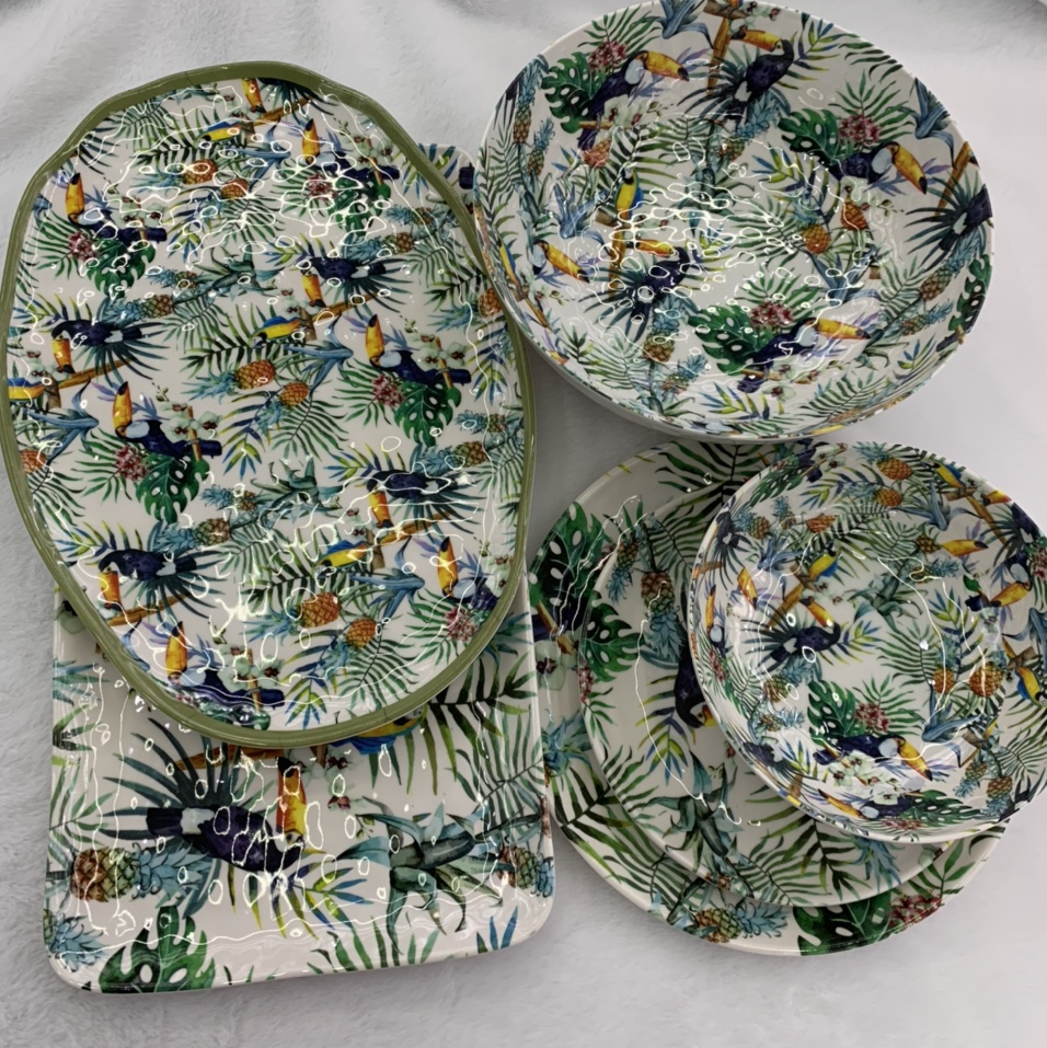 Wholesale food grade unbreakable melamine dinnerware set thumbnail