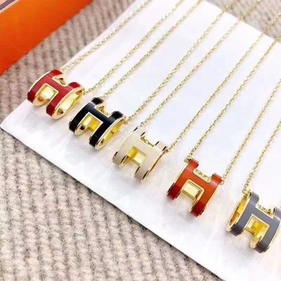 H Necklace Multi-Color Option