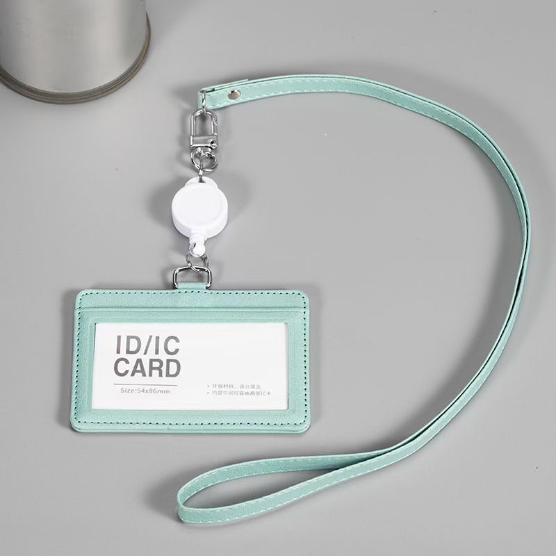 Factory Direct Mesh Strap Easy To Pull Telescopic Lanyard Work Card Sleeve Name Card Frosted Surface Easy To Pull Buckle Application Scenario