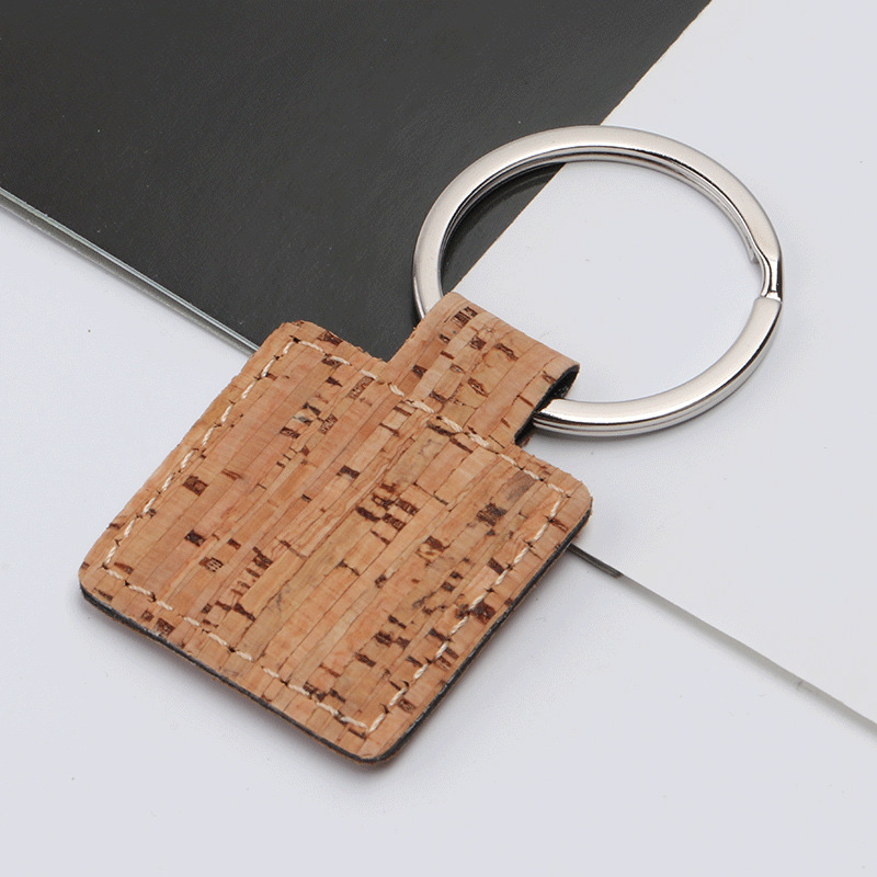 Manufacturers Direct Sales Of Wood Grain Leather Key Chain Leather Key Chain All Kinds Of Advertising Promotional Gifts Plus Logo Gift Batch Specification drawing