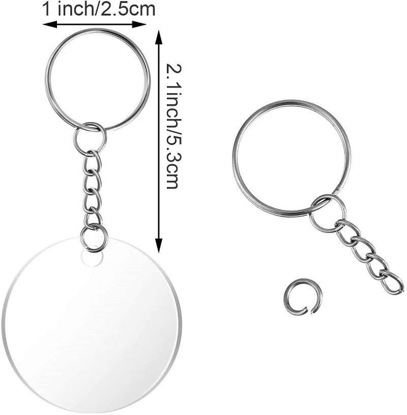 Acrylic Key Chain High Transparent Acrylic Key Ring Key Chain Party Diy Handmade Gift details Picture