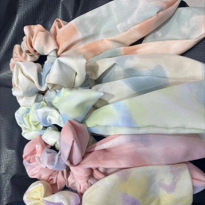 Yang Zi With The Same Hair Band Female Summer Tied Hair Streamers With Ponytail Ribbon Head Rope French Large Hair Circle Korean Headwear 222
