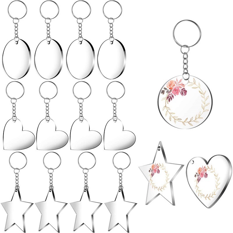 Acrylic Key Chain High Transparent Acrylic Key Ring Key Chain Party Diy Handmade Gift full figure