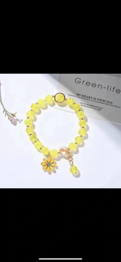 Small Daisy Bracelet Lemon Yellow Fashion Trend Casual With Hongtao Jewelry 007