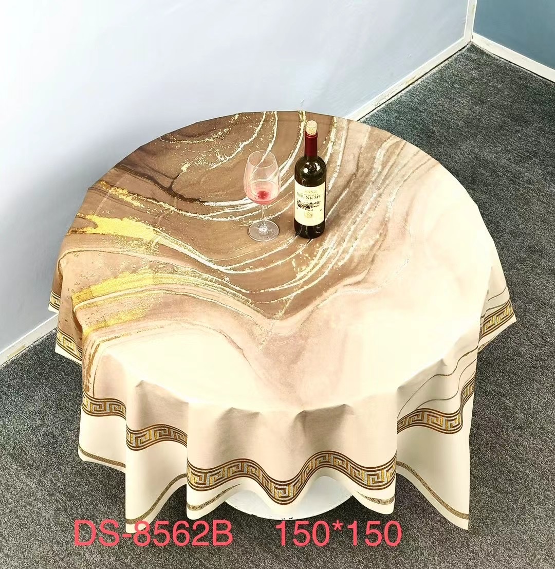 Pvc Tablecloth Size 152*152Cm Round, A Roll Of 15 152*15 No Box Two Volumes details Picture