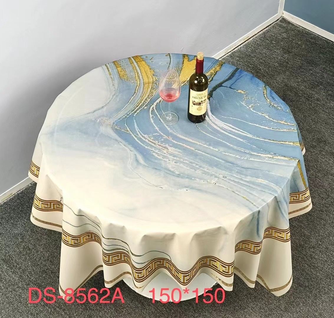 Pvc Tablecloth Size 152*152Cm Round, A Roll Of 15 152*15 No Box Two Volumes
