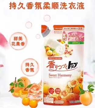 Japanese Lion Lion Top Long Lasting Fragrance Soft Laundry Detergent 720G(Flower Fruit) Replacement Refill details Picture