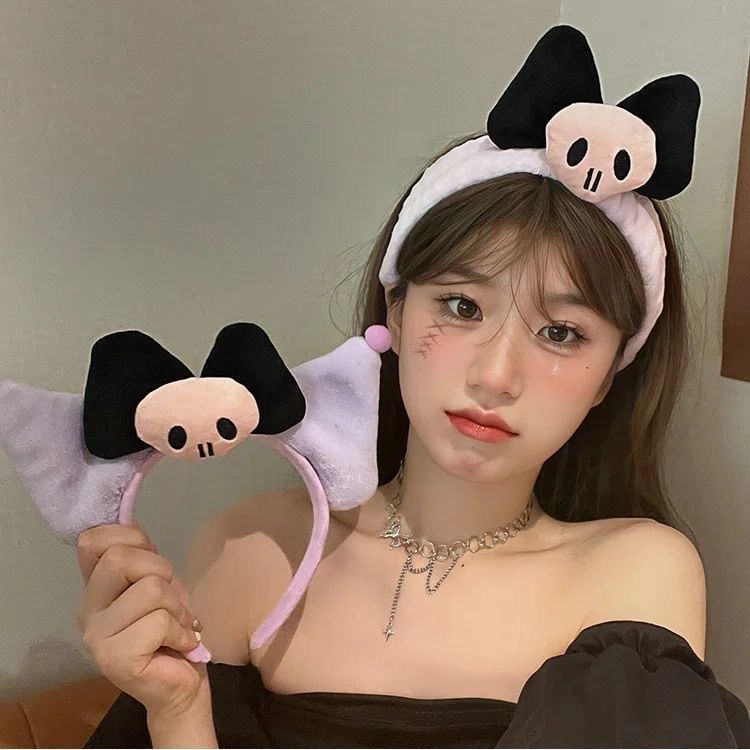 Halloween Headband Kulomi Head Buckle Plush Skull Hair Accessories Face Wash Headband Headband Qian Ann Accessories Item Picture