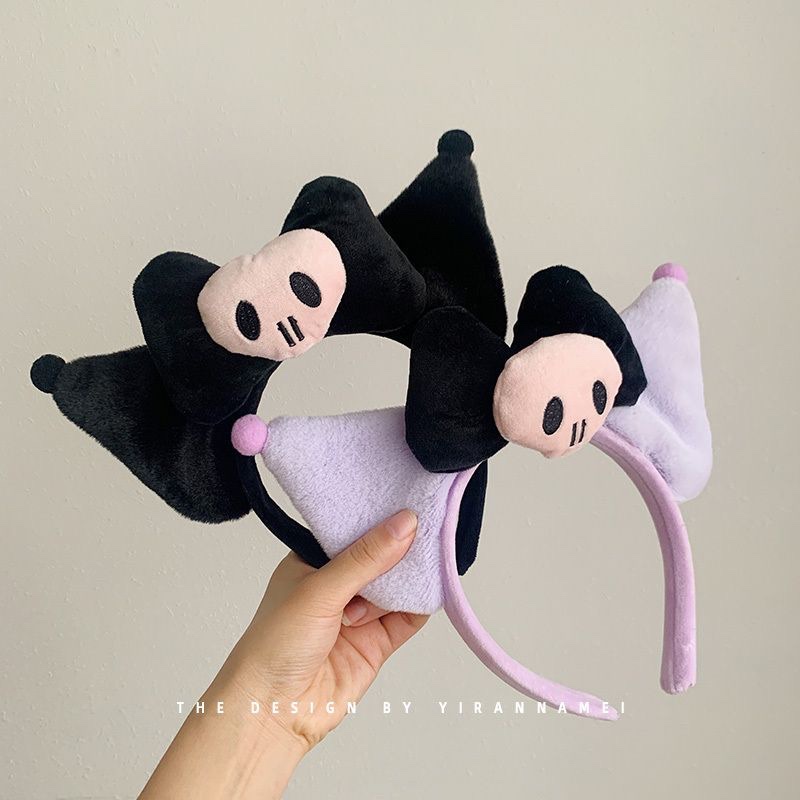 Halloween Headband Kulomi Head Buckle Plush Skull Hair Accessories Face Wash Headband Headband Qian Ann Accessories details Picture