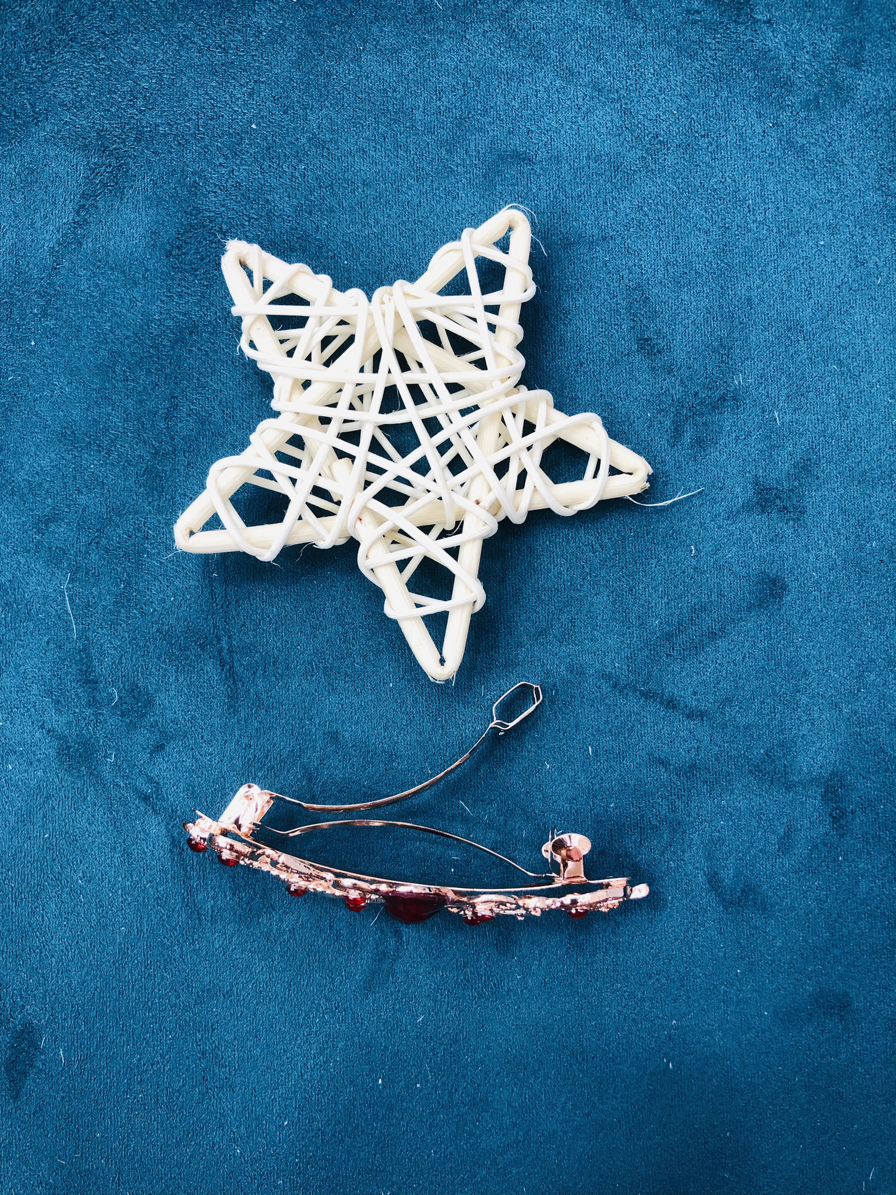 8 cm alloy rhinobar butterfly hairpin cross clamp spring clip silver gold details Picture