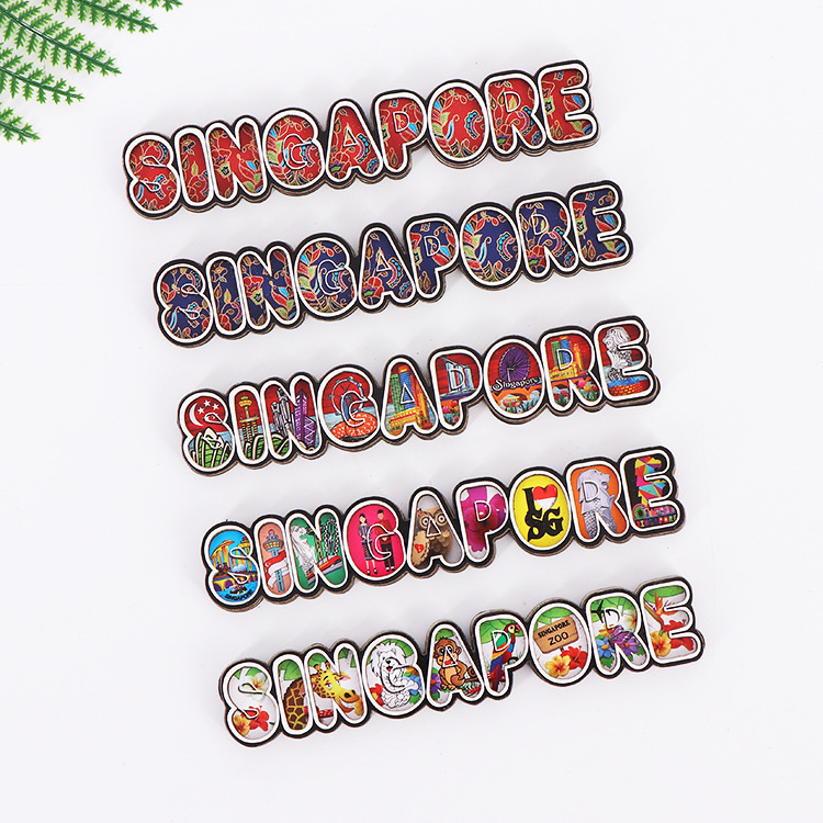 Customized wooden fridge magnets for scenic spots, creative hollowed-out wooden fridge magnets, magnetic stickers, and soft magnetic fridge magnets. Customized based on provided pictures details Picture