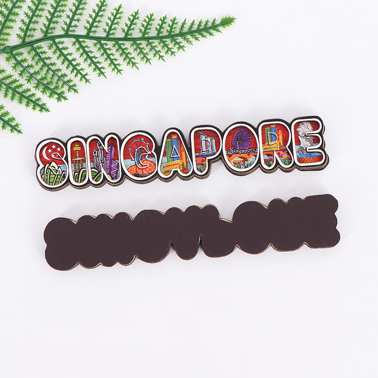 Customized wooden fridge magnets for scenic spots, creative hollowed-out wooden fridge magnets, magnetic stickers, and soft magnetic fridge magnets. Customized based on provided pictures Application Scenario