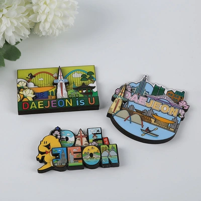 Creative Cartoon Message Refrigerator Sticker Personality Wood Refrigerator Magnetic Sticker 3D Three-Dimensional Scenic Spot Tourism Memorial Magnet