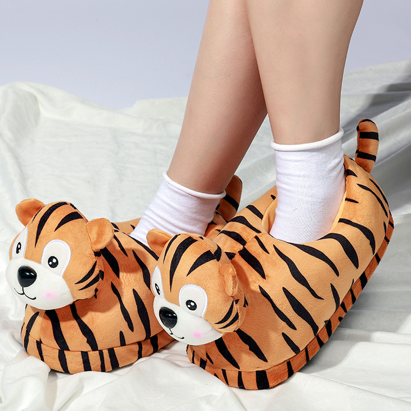 New Cartoon Tiger Toy Cartoon Cotton Slippers Warm Floor Mop Cute Warm Cotton Shoes Floor Mop