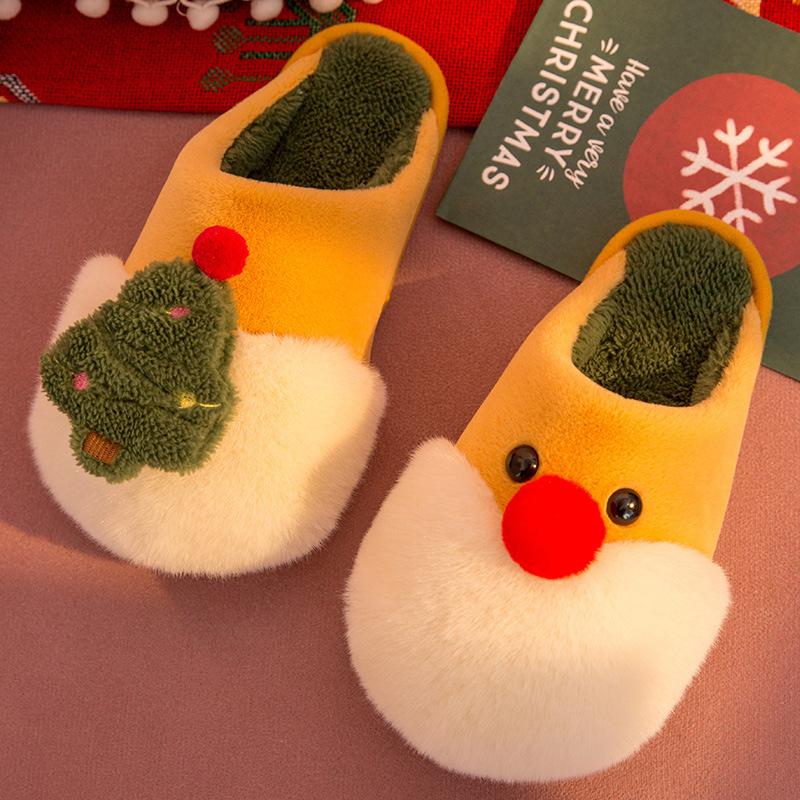 New Cartoon Santa Tree Cotton Slippers Home Indoor Warm Floor Mop Indoor Home Warm Floor Mop details Picture