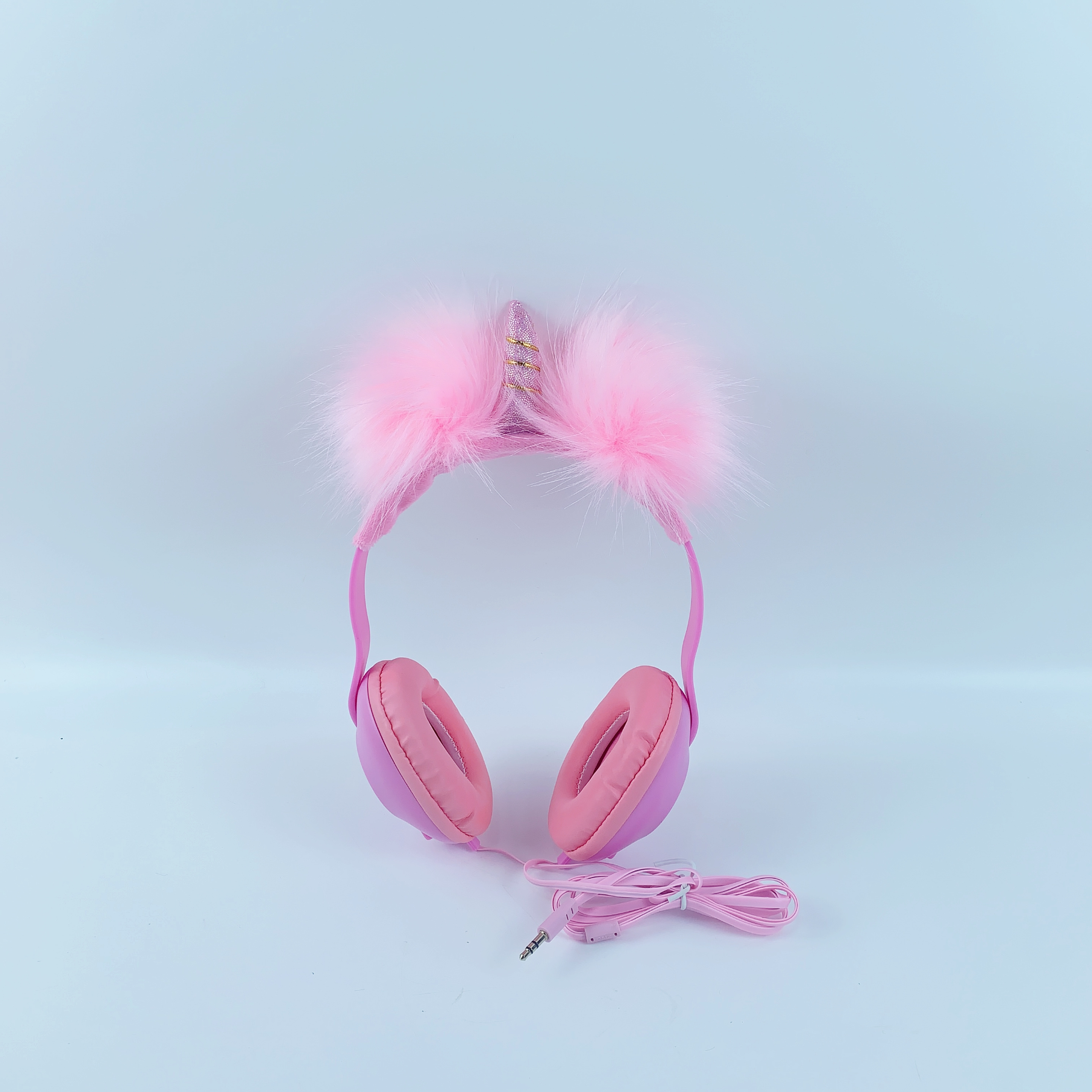 Unicorn Longhair Ball Headwear 3.5 Jack Cartoon Gift Headphones Item Picture