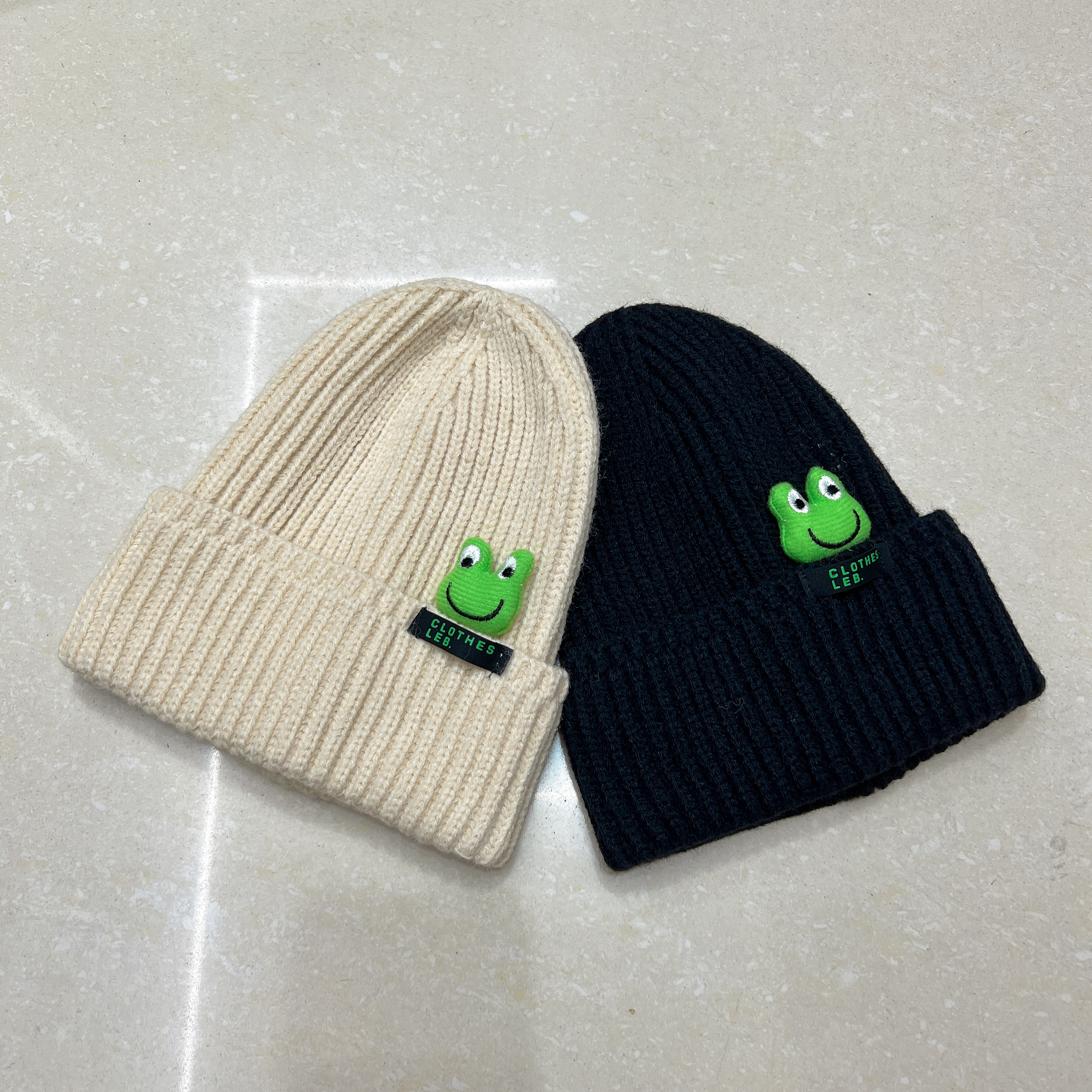 Autumn And Winter New Cartoon Frog Woolen Hat Children Cute Knitted Hat Korean Version Cold Hat Melon Cap Sleeve Hat Specification drawing