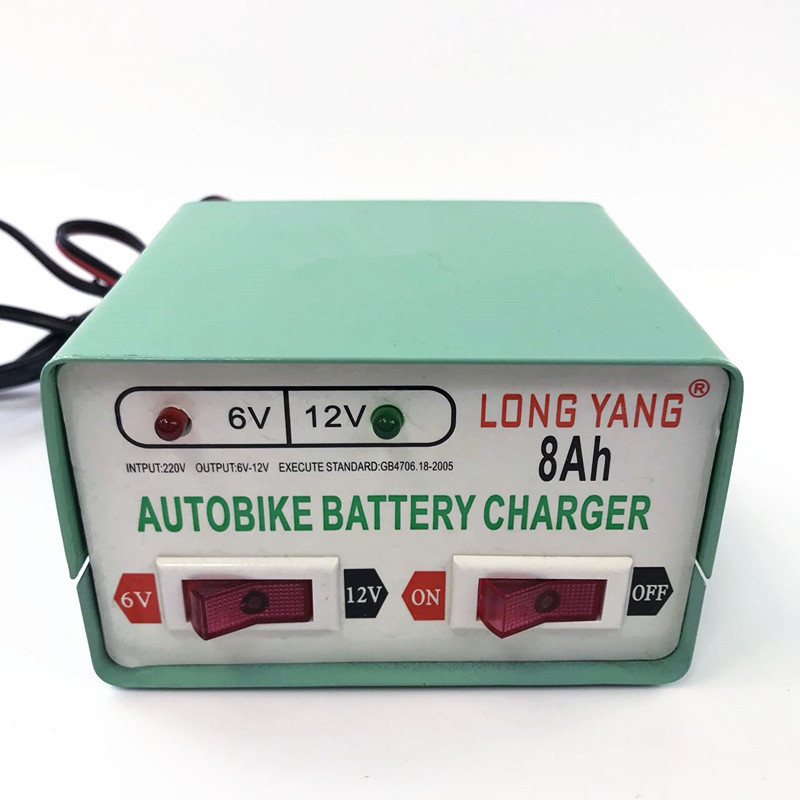 充电器电工电气 铅酸蓄电池充电器6V12V 电瓶智能电池8AH小充电器详情2