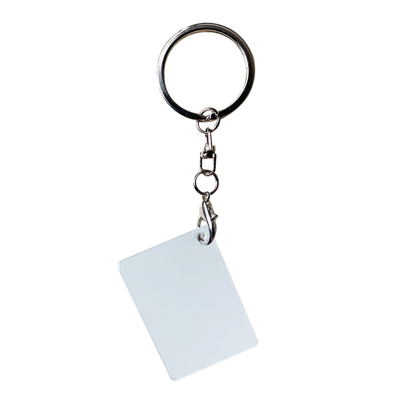 Thermal Sublimation Thermal Transfer Mdf Key Pendant Event Gift Opening Gift Keychain Print Photo Diy Gift Specification drawing
