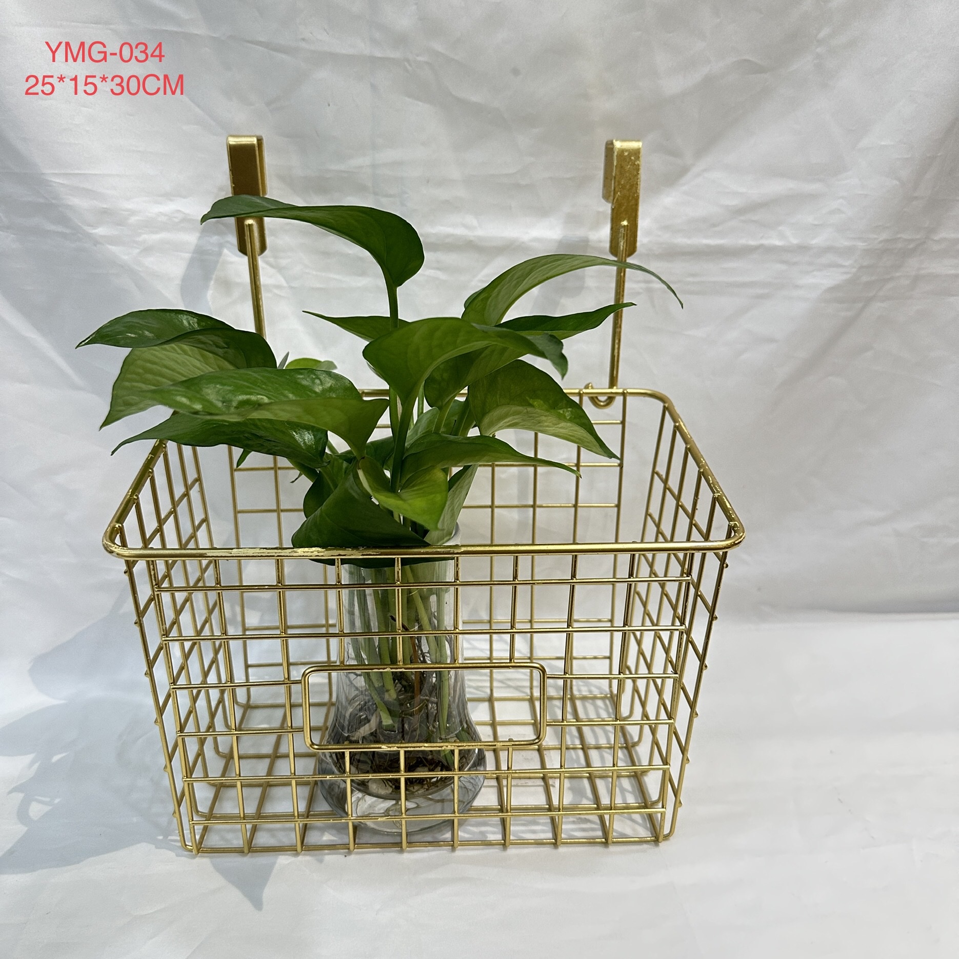 Factory Direct Kitchen Bathroom Wrought Iron Storage Basket Can Be Hung Dormitory Bedside Hanging Storage Basket Creative Home Magazine Clothing Storage Rack Gift Gift Exquisite Atmosphere Wrought Iron Products Spray Paint Does Not Rust