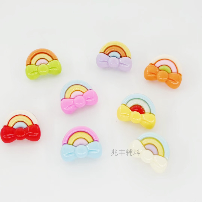 儿童衣服扣子宝宝毛衣开衫上衣卡通可爱彩色心形花朵装饰纽扣配件详情9