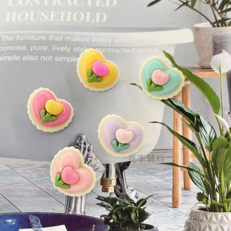 儿童衣服扣子宝宝毛衣开衫上衣卡通可爱彩色心形花朵装饰纽扣配件详情10