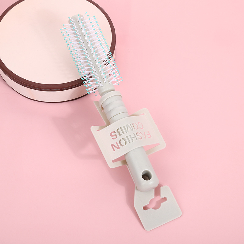 Hair Long Hair Curly Hair Comb Colored Round Rolling Comb Application Scenario