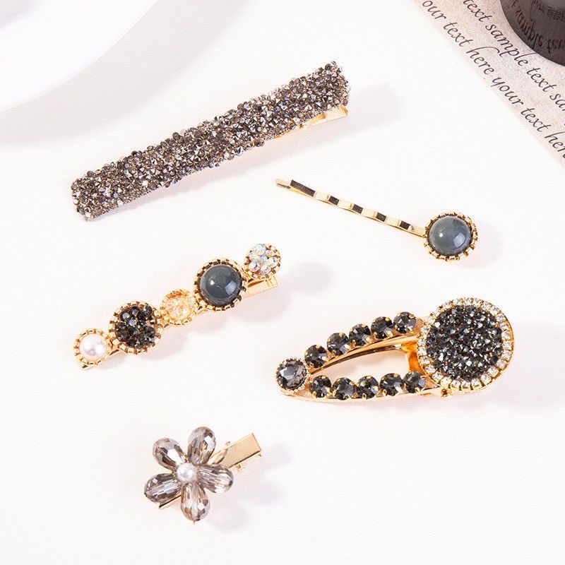 Hair Card Adult Influencer Clip Fold Broken Hair Flow Sea Forehead High-End Hair Clip Diamond Word Clip Ins Wind Side Item Picture