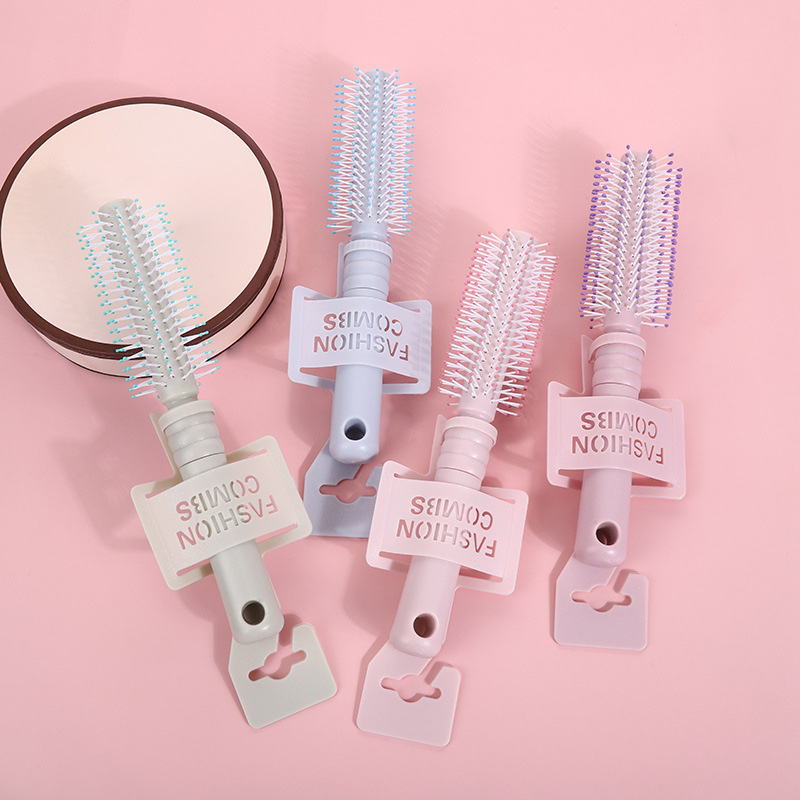 Hair Long Hair Curly Hair Comb Colored Round Rolling Comb