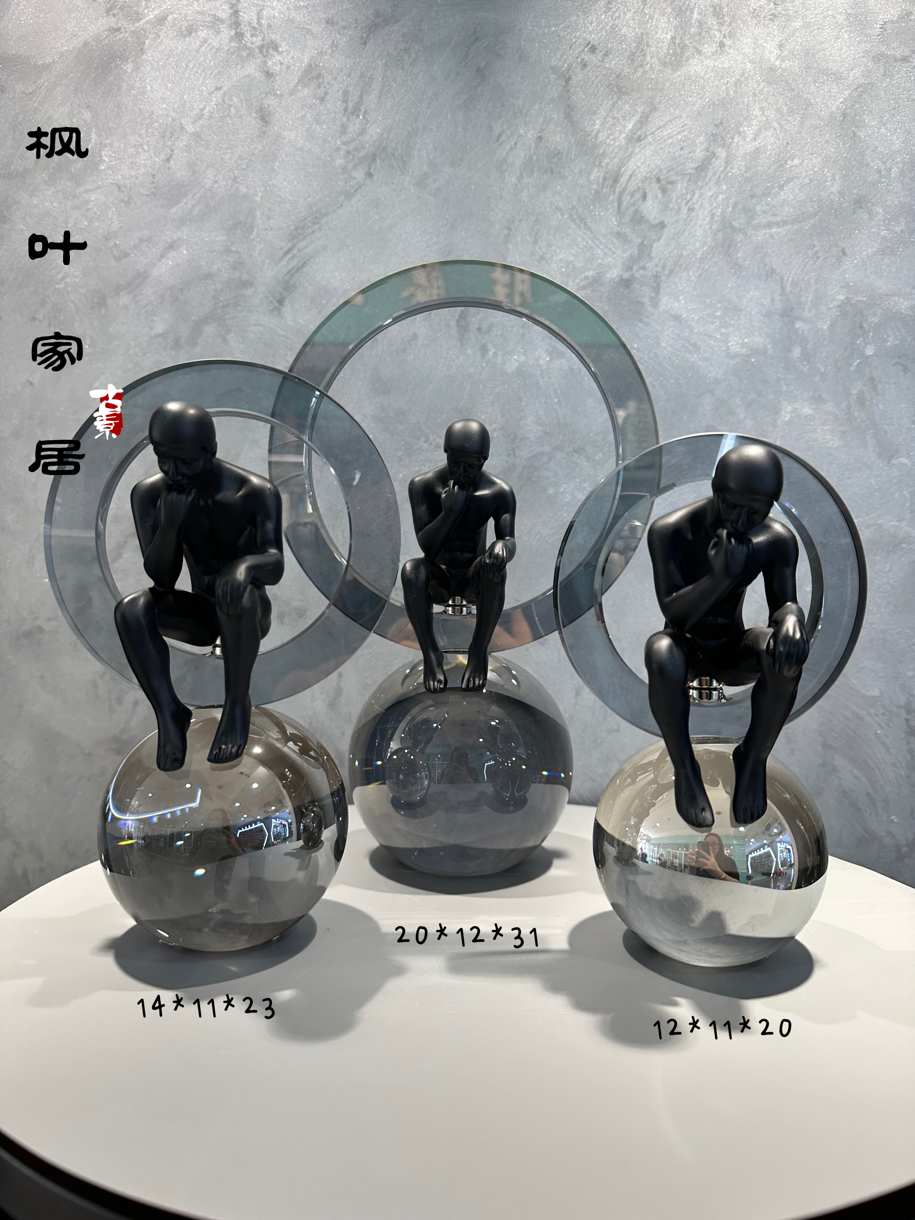 Modern crystal resin sculpture handicrafts and ornaments for thinking about people