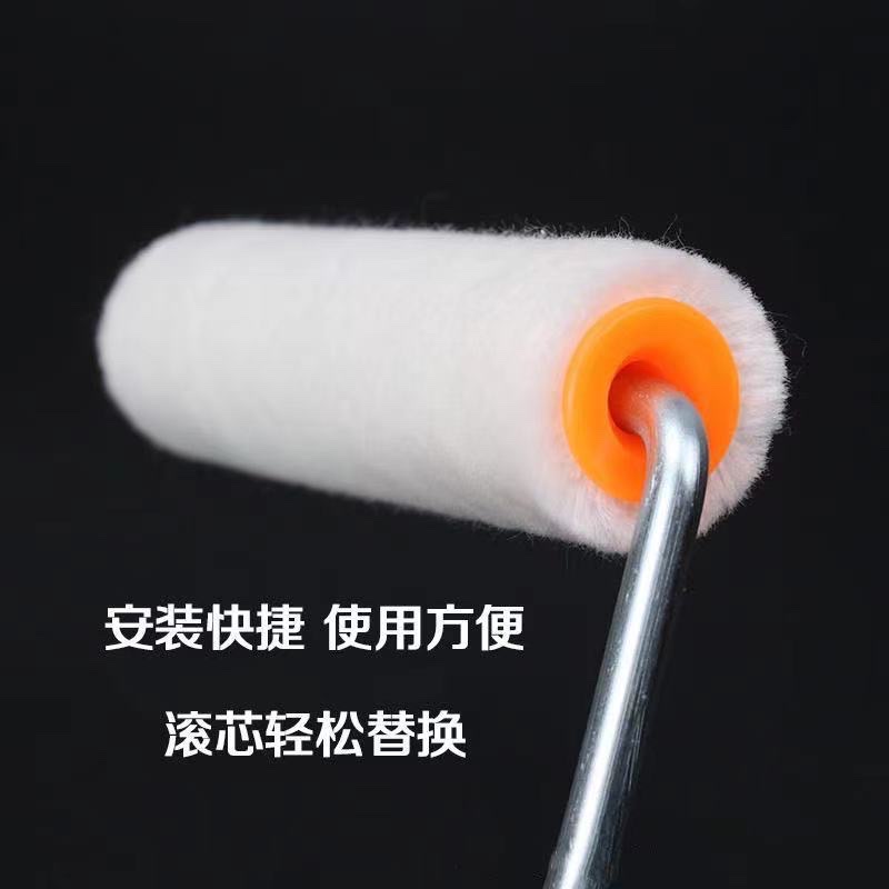 4-inch small roller, 2-inch and 6-inch wool roller, paint, latex paint, mini little finger roller core, boat brush, trimming corners details Picture