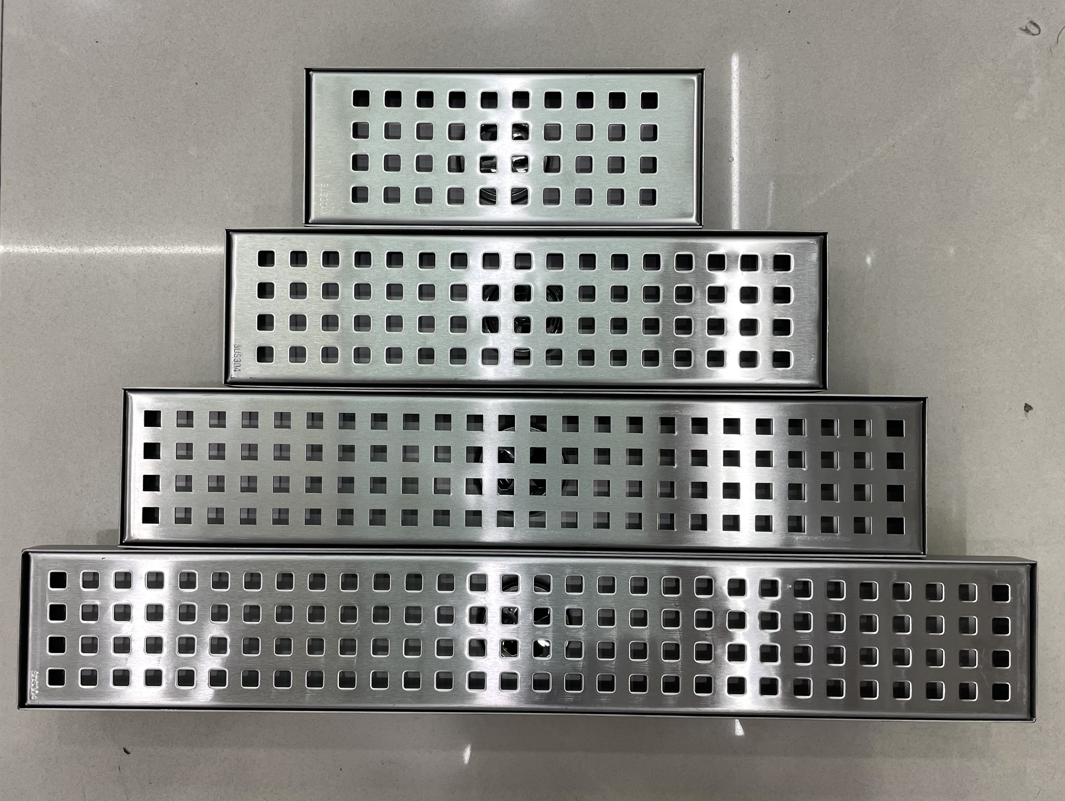 Stainless Steel 201 Long Floor Drain Square