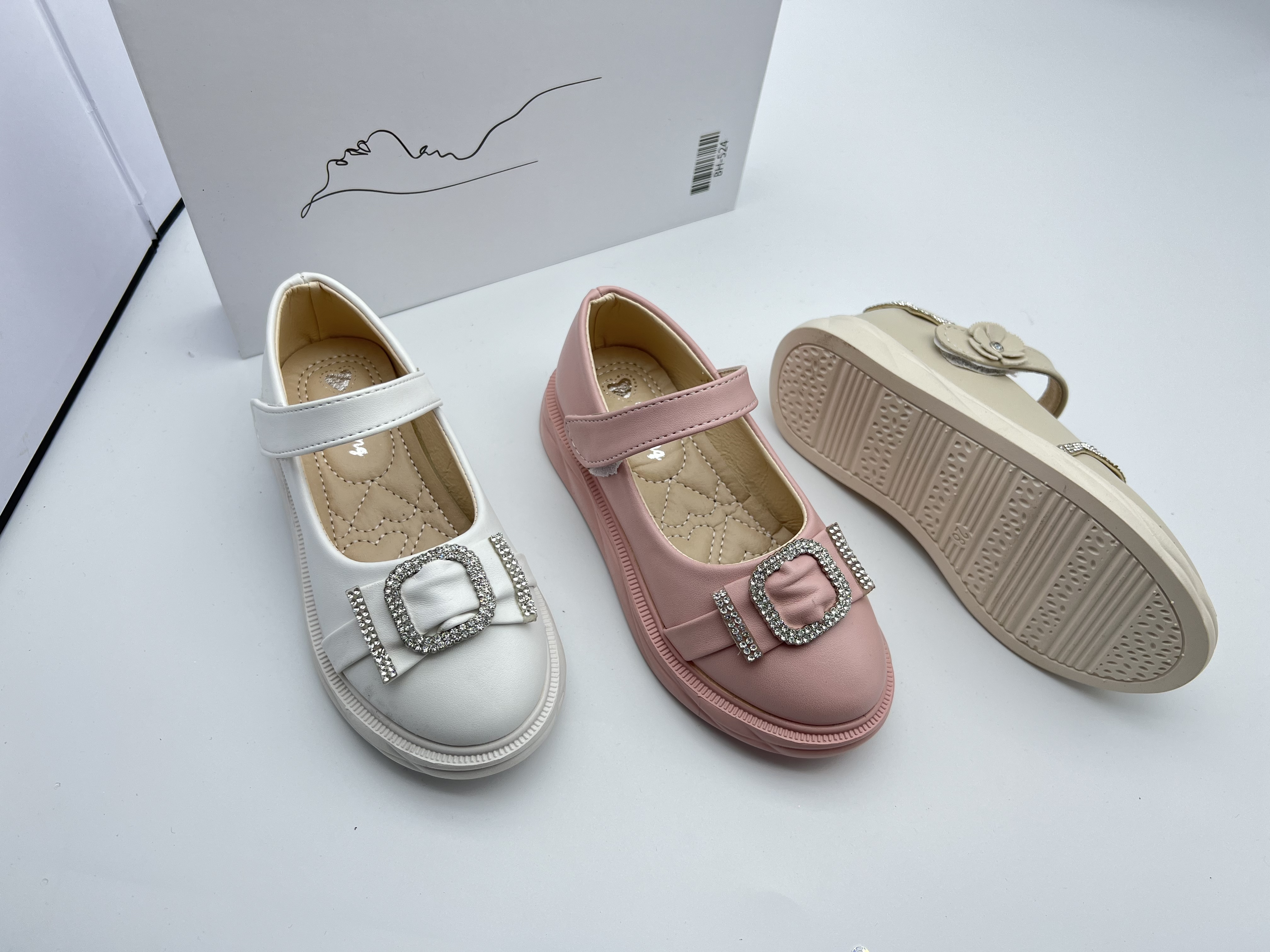 Girls' square-mouthed shoes 2023 details Picture