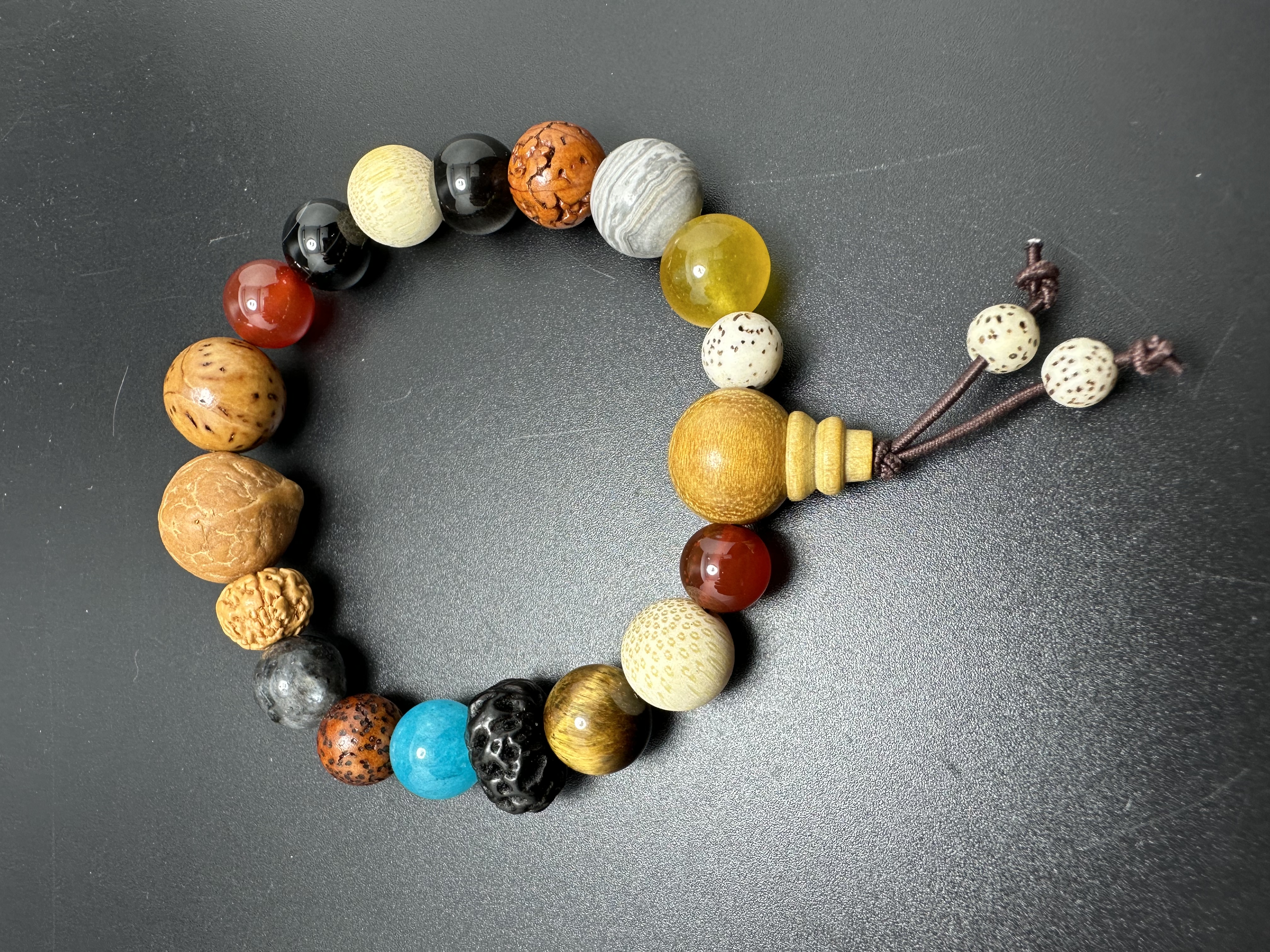 Bestseller: Various Bodhi Stone 18-seed hand beads: Store 8091, Zone D, 3rd Floor, Phase I of Yiwu International Trade City: Xiangyuan Buddhist Beads Specification image