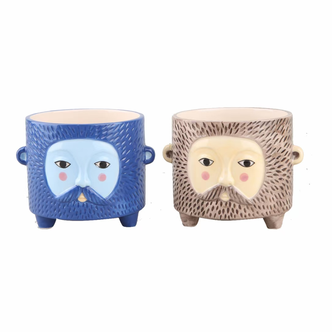Xds8050622 Ceramic Medium Temperature Cartoon Flowerpot European And American Style Home Decoration Ceramic Flowerpot details Picture