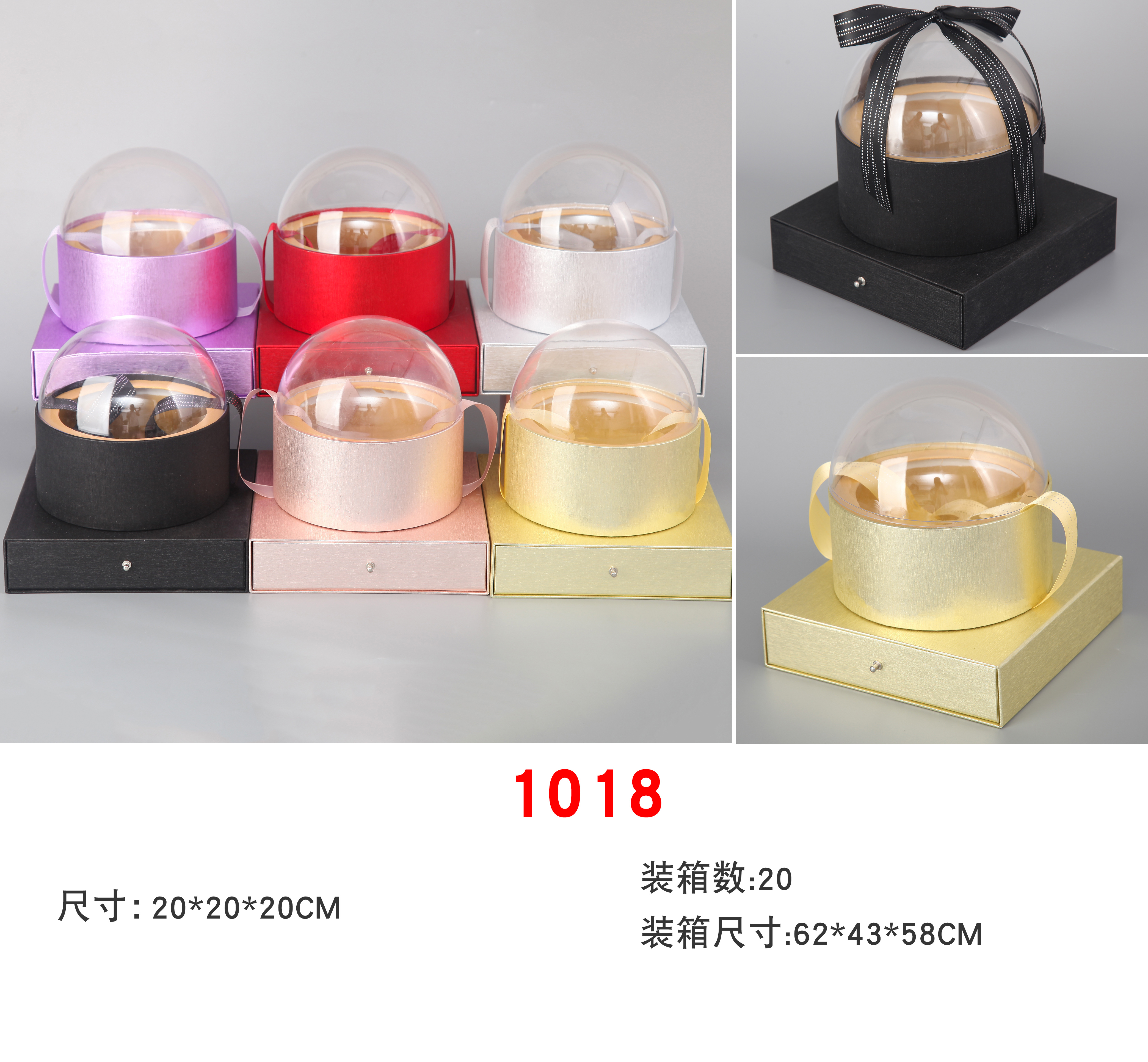 Marble-patterned transparent round drawer box, Christmas apple box, wedding candy box details Picture
