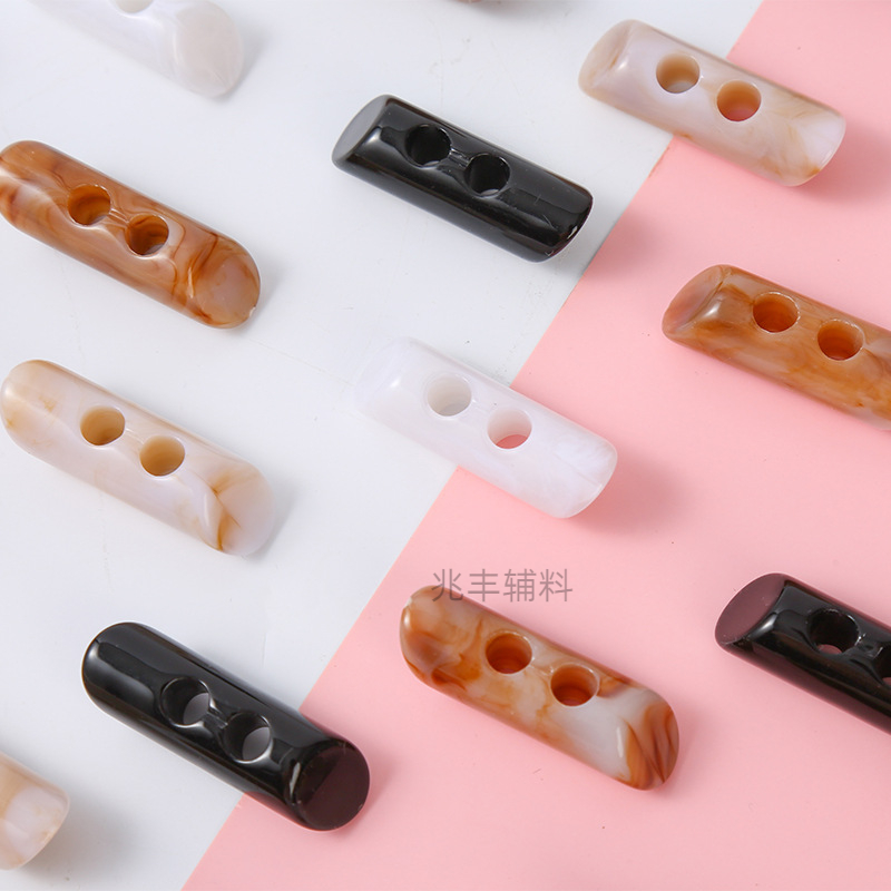 Black Horn Button Woolen Coat, Trench Coat, Olive Button Suit, Trousers, Big Button With Exquisite Buttons