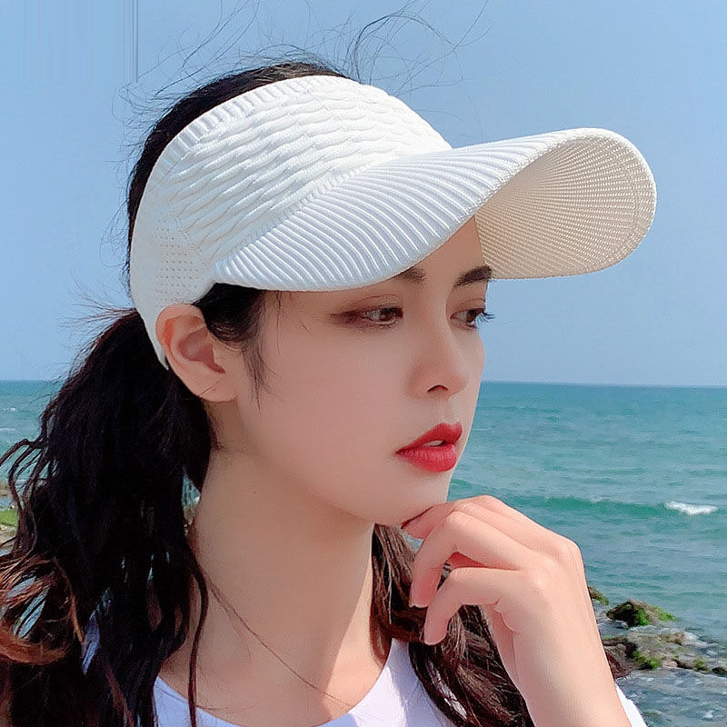No Top Baseball Cap Korean Version Of Spring And Summer Hats Female Long Eaves Sun Protection Empty Hat Fashion Everything With Duck Hat Tide details Picture