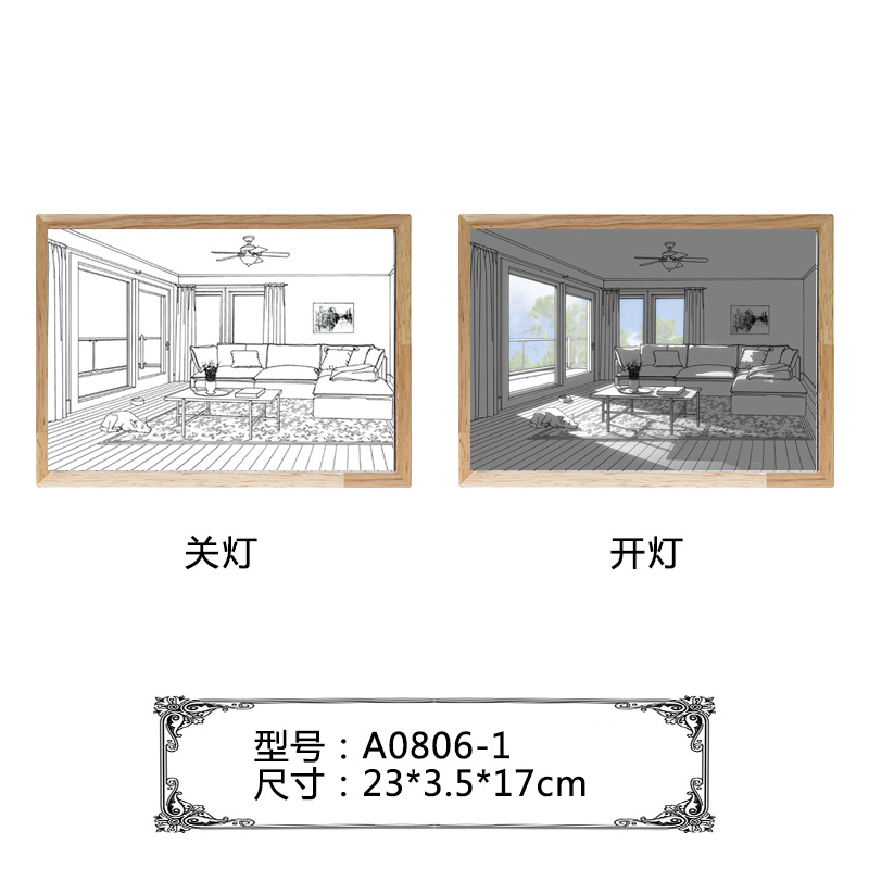 复古风格塑料画框相框摆台 装饰照片框架 家居摆设 艺术品收藏产品图