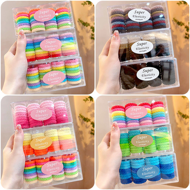 Children's High Stretch Rubber Band Baby Color Durable Hair Cord Little Girls Tie Hair Circle Girls Hair Accessories