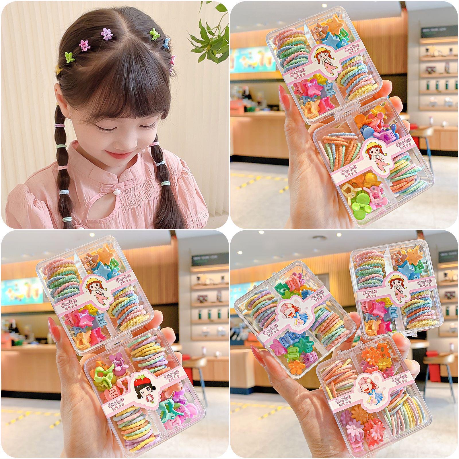The New Children's Rubber Band Baby Hair Circle Does Not Hurt The Baby Small Hair Rope Hair Rubber Band Little Girl Head Rope Application Scenario