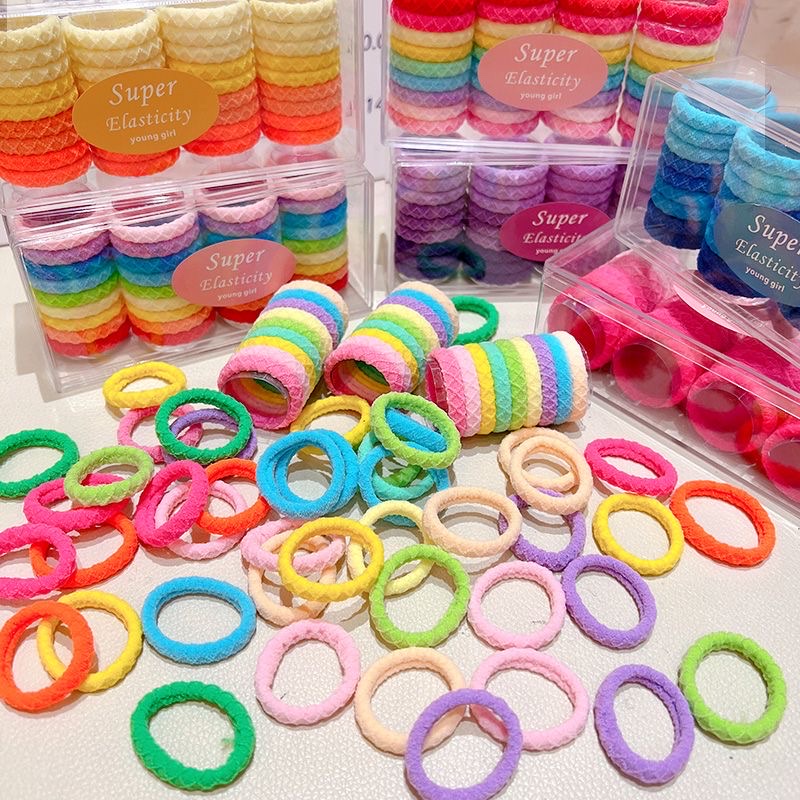 Children's High Stretch Rubber Band Baby Color Durable Hair Cord Little Girls Tie Hair Circle Girls Hair Accessories Item Picture