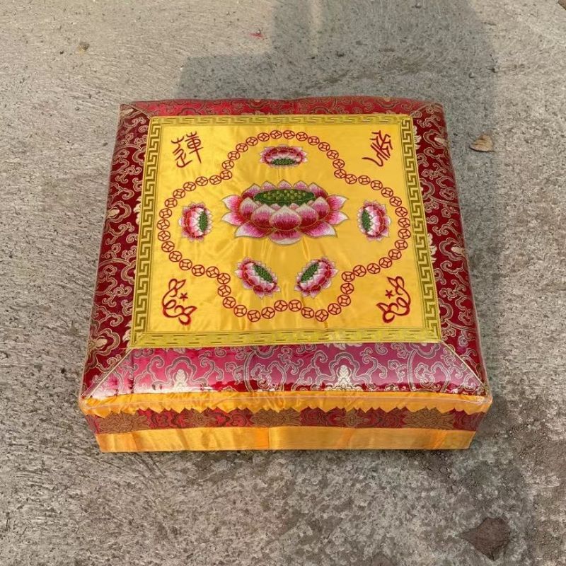 Lotus worship mat, worship stool, household kneeling mat, meditation mat, Golden Qilin A28, sitting mat, kneeling stool, kowtowing, worship stool, meditation cushion details Picture