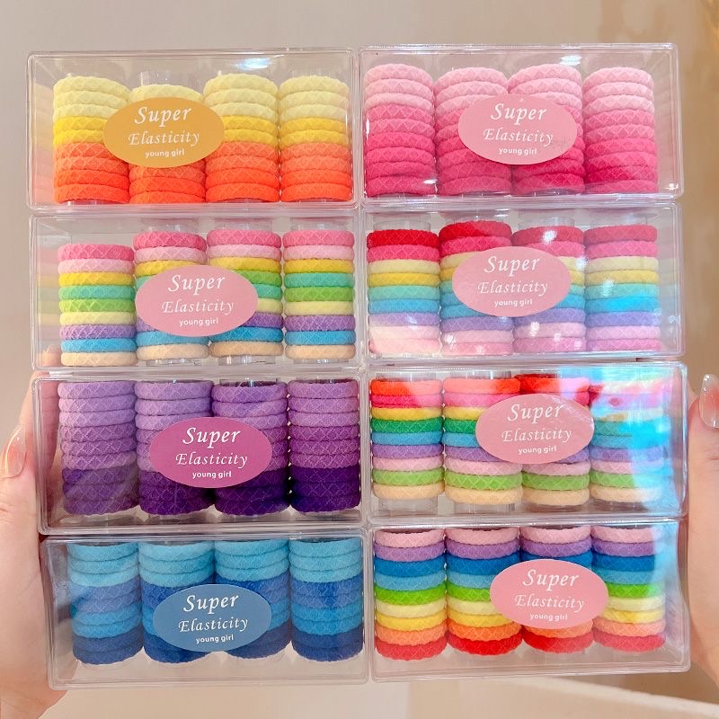 Children's High Stretch Rubber Band Baby Color Durable Hair Cord Little Girls Tie Hair Circle Girls Hair Accessories Application Scenario