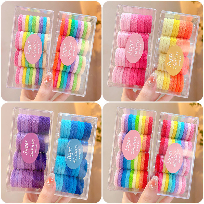 Children's High Stretch Rubber Band Baby Color Durable Hair Cord Little Girls Tie Hair Circle Girls Hair Accessories details Picture