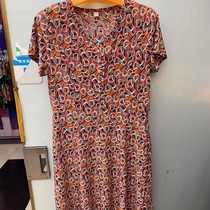 2023 summer new women's dress XL-4XL short-sleeved round neck flower skirt