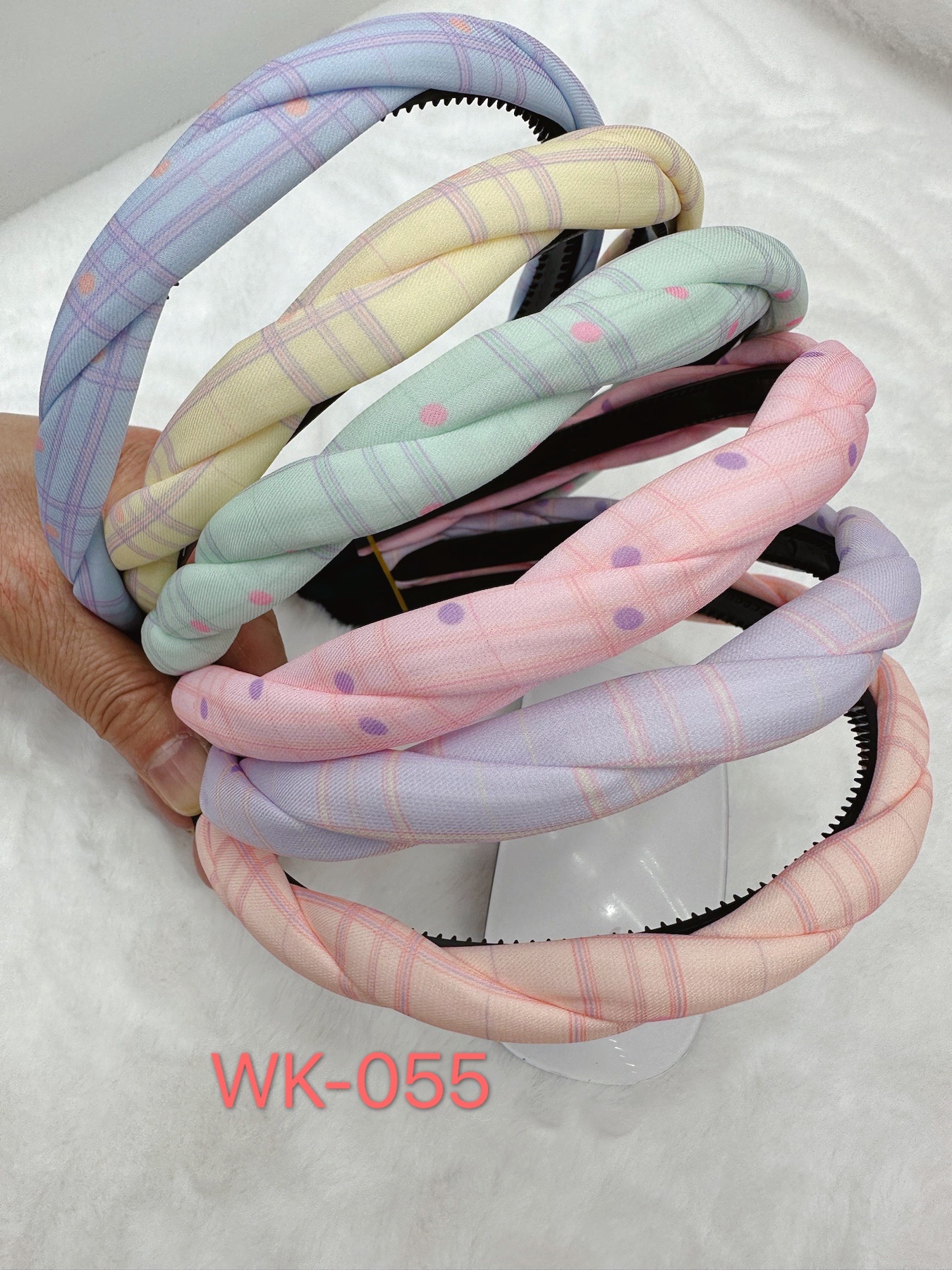 Wei Wei Accessories Double Braid Head Band Plaid Nod Band Popular Accessories 1
