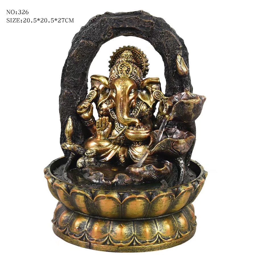 Resin handicrafts, Chinese-style imitation stone mill country-style decoration, living room, dining room, courtyard, tea room, clubhouse, flowing water ornaments