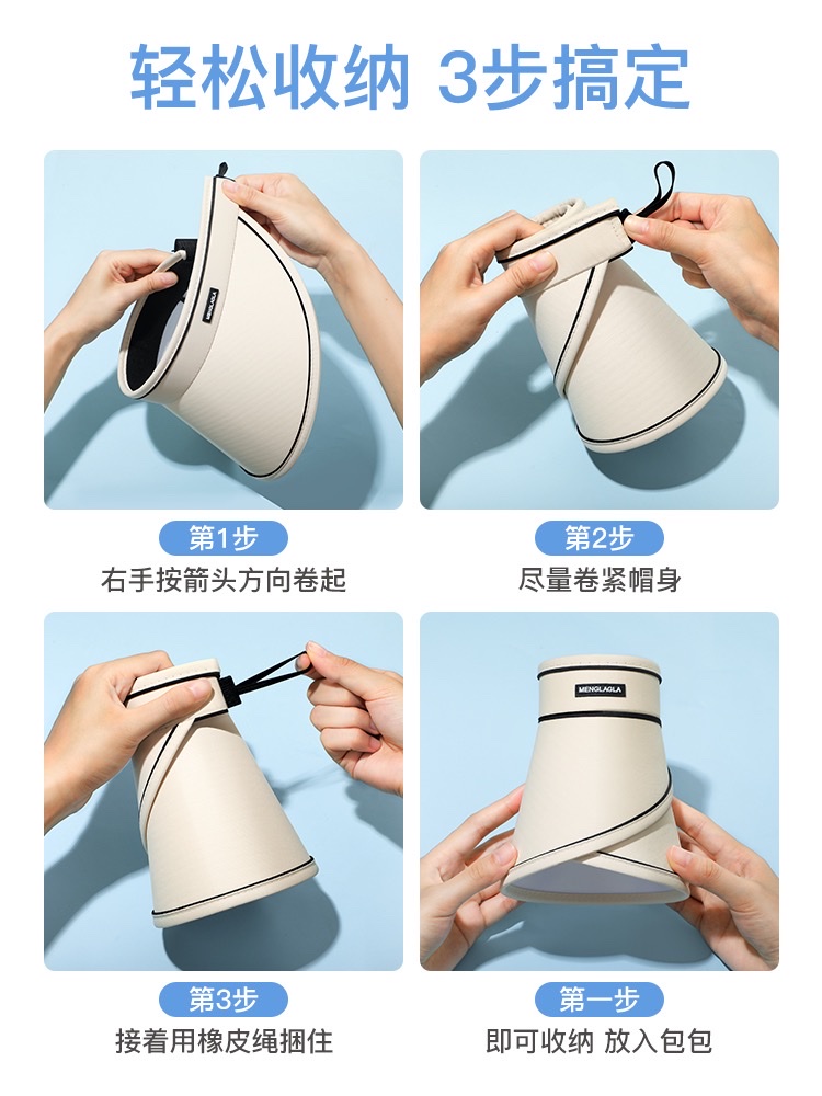 大帽沿太阳帽/头饰/头扣产品图