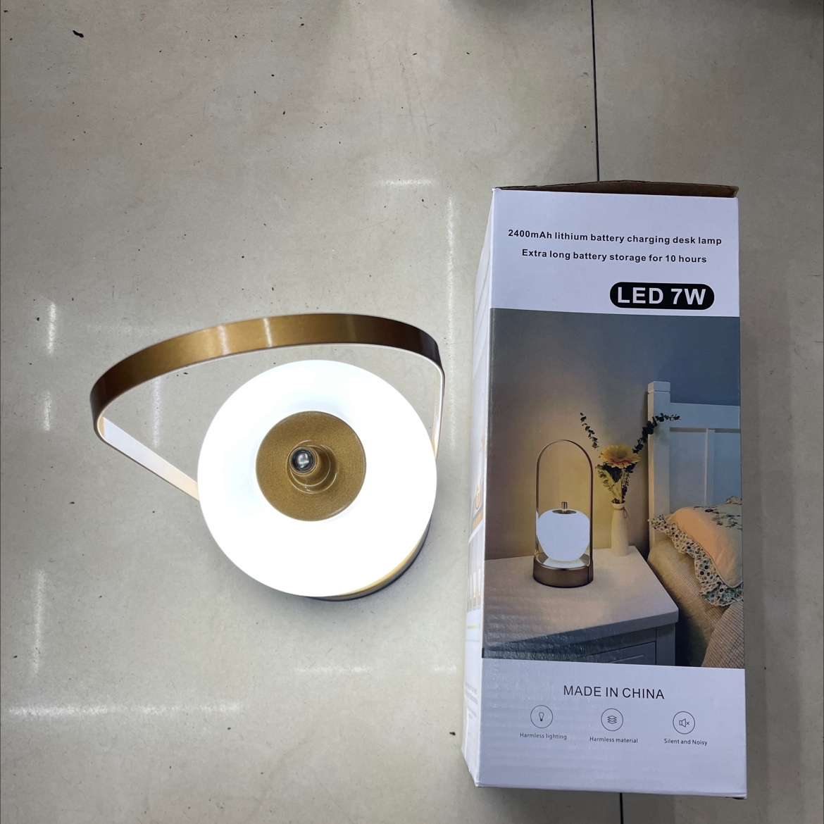 Rechargeable Portable Touch Light Specification drawing